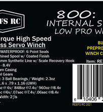 Load image into Gallery viewer, Reefs RC 800:IS Internal Spool Servo Winch