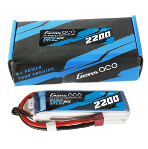 Gens Ace 11.1V 60C 2200 Lipo Deans